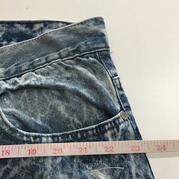 Dash Acid Washed Distressed Mens Blue Jeans 42x32 - Picture 7 of 10